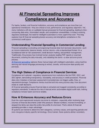 ai financial spreading
