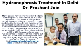 Hydronephrosis Treatment In Delhi-Dr. Prashant Jain