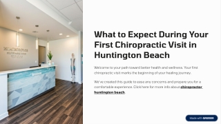 What to Expect During Your First Chiropractic Visit in Huntington Beach