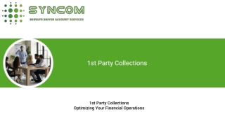 1st Party Collection Services