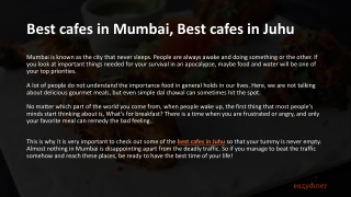 Best cafes in Mumbai, Best cafes in Juhu
