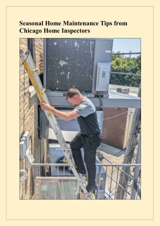 Seasonal Home Maintenance Tips from Chicago Home Inspectors
