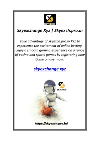 Skyexchange Xyz | Skyexch.pro.in