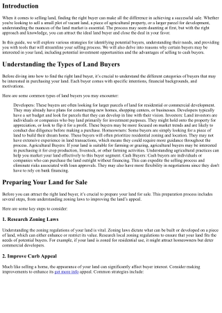 The Ultimate Guide to Finding the Right Land Buyer