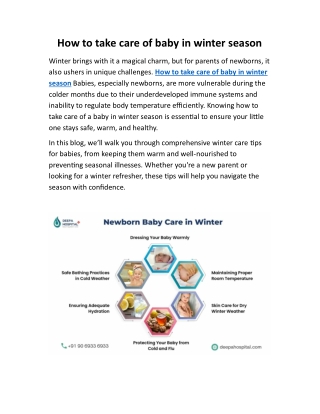 How to take care of baby in winter season