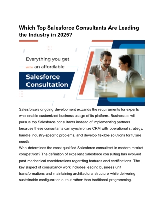 Which Top Salesforce Consultants Are Leading the Industry in 2025