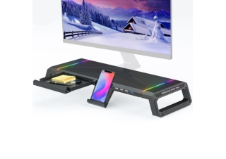 Transform Your Desk Setup with the MOOJAY RGB Monitor Stand – Organization Meets