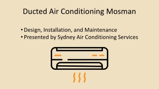 Ducted Air Conditioning Mosman