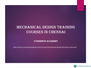 Mechanical Engineering Design Courses in Chennai – Hands-On Learning