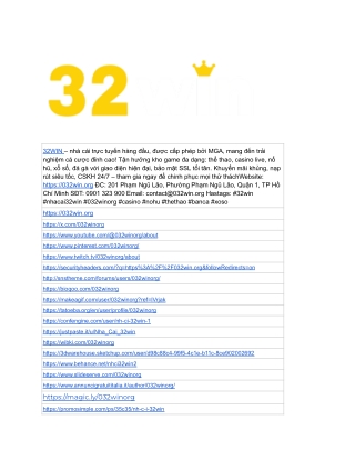 32win - Nhà cái cá cược trực tuyến uy tín Số 1 Châu Á năm 2025
