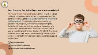 Best Doctors For Adhd Treatment In Ahmedabad