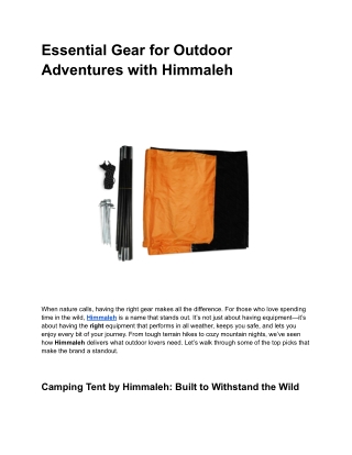 The Tent You’ll Actually Enjoy Using