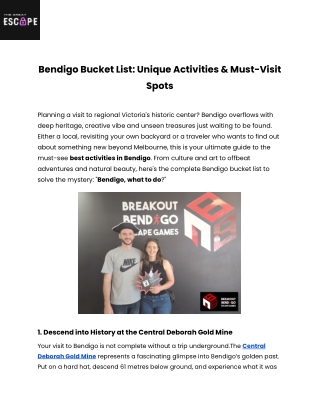 Bendigo Bucket List_ Unique Activities & Must-Visit Spots (1)
