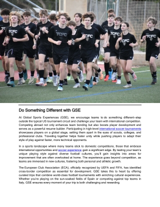 Do Something Different with GSE