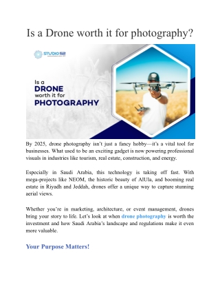 Is a Drone worth it for photography