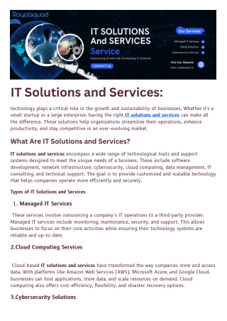 IT Solutions And Services - Royal Squad