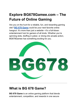 BG 678 Game S-1