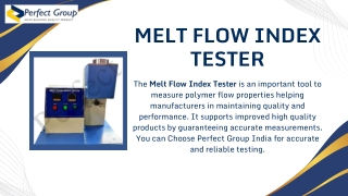 Melt Flow Index Tester