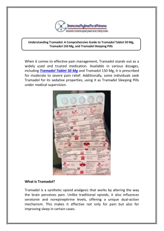 Buy Tramadol 50mg Tablets Online