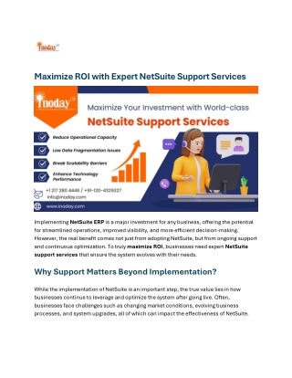 Maximize ROI with Expert NetSuite Support Services