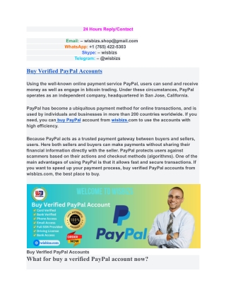 Buy Verified PayPal Accounts