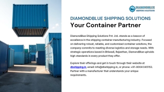Leading Shipping Container Manufacturer, Durable & Custom-Built Solutions