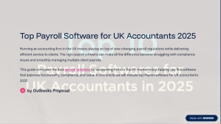 Top Payroll Software for UK Accountants in 2025 – Compare & Choose the Best