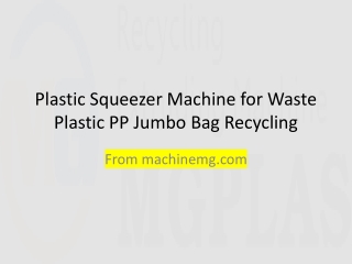 Find Top-of-the-Line Plastic Squeezer Machines - Machinemg.com