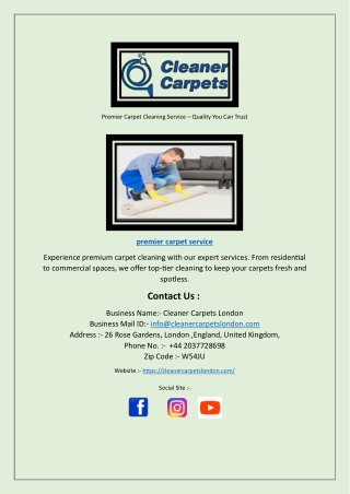 Premier Carpet Cleaning Service