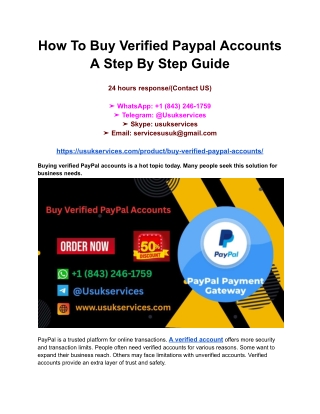 How To Buy Verified Paypal Accounts A Step By Step Guide