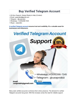 8k Best Site  Verified Telegram Account in 25