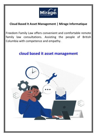Cloud Based It Asset Management  Mirage Informatique