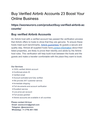 Buy Verified Airbnb Accounts 23 Boost Your Online Business