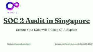 SOC 2 Audit In Singapore  SOC 2 Report