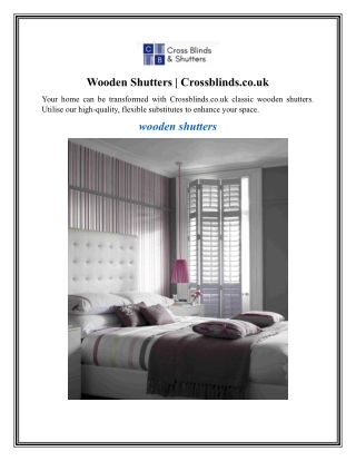 Wooden Shutters Crossblinds.co.uk