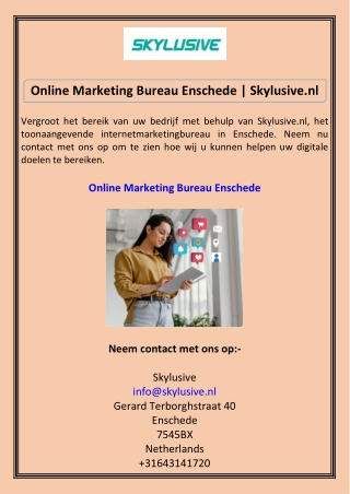 Online Marketing Bureau Enschede Skylusive.nl