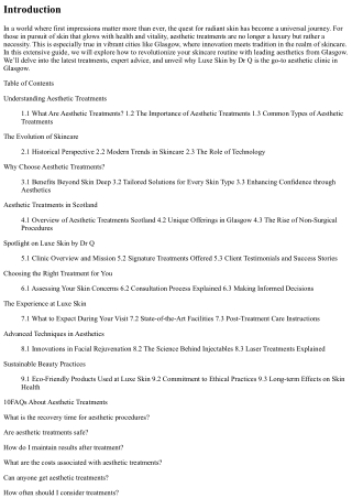 Revolutionize Your Skincare Routine with Leading Aesthetics from Glasgow