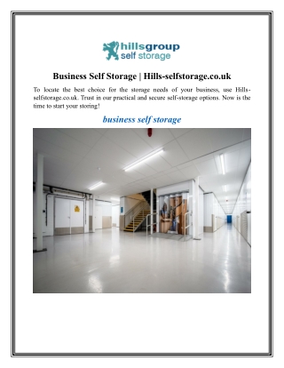 Business Self Storage Hills-selfstorage.co.uk