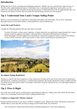 5 Tips for Selling Land to the Right Buyer