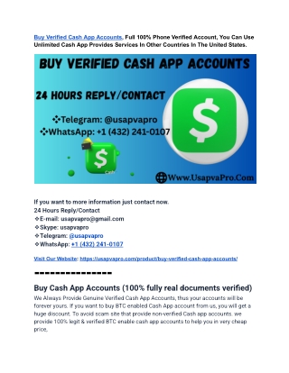 Anyone Wanna Buy Verified Cash App Accounts from Usapvapro