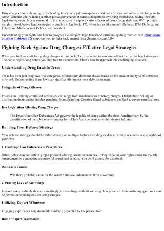 Fighting Back Against Drug Charges: Effective Legal Strategies