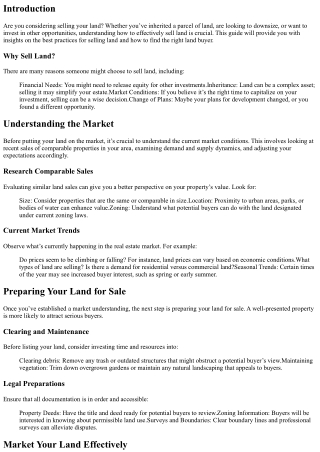 Unlocking the Secrets to Selling Land: How to Find the Right Land Buyer