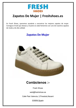Zapatos De Mujer Freshshoes.es