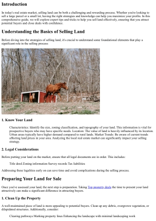 Sell Land Like a Pro: Expert Tips and Tricks