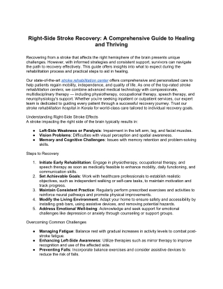 Right-Side Stroke Recovery_ A Comprehensive Guide to Healing and Thriving