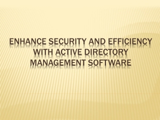 Security and Efficiency with Active Directory Management