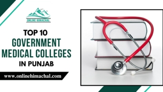 Top 10 Government Medical Colleges in Punjab