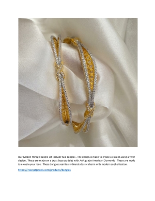 Golden Mirage Bangle set | Riwayat Jewels