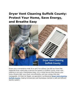 Dryer Vent Cleaning Suffolk County (1)