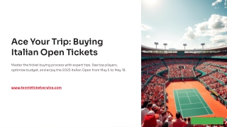 Where to Buy Italian Open Tickets (And When to Book)